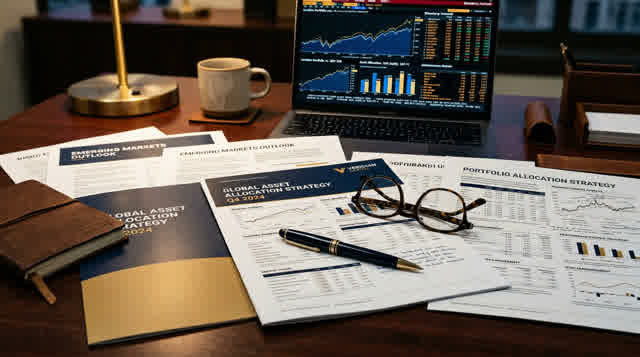 Research documents and reports on a desk